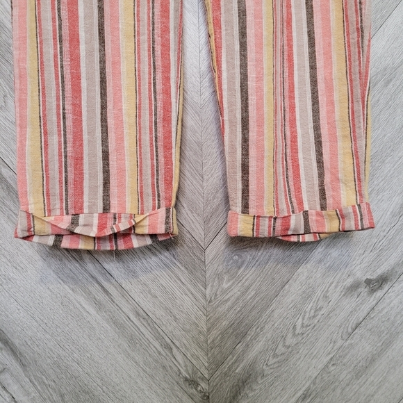 Soft Surroundings Striped Palette Pants Linen Medi - Picture 6 of 11